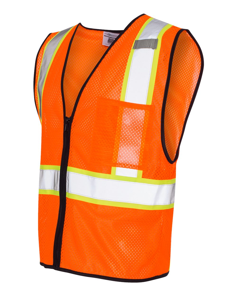 1527-1528 Kishigo Economy Contrasting Vest with Zippered Front - Siide Image