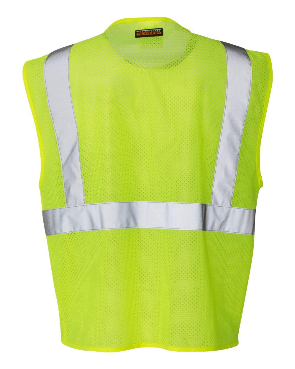 1532-1533 Kishigo Clear ID Vest with Zipper Closure - Back Image