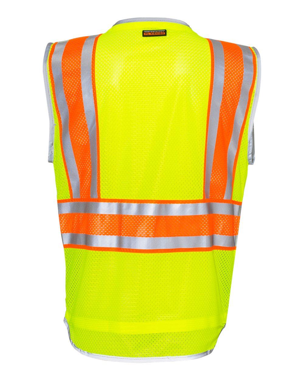 1543-1544 Kishigo Premium Brilliant Series Ultimate Reflective Vest 1543-1544 Kishigo Premium Brilliant Series Ultimate Reflective Vest - Back Image