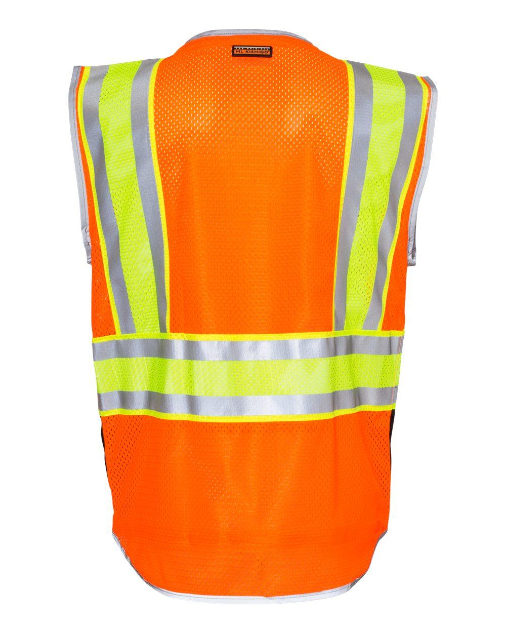 1543-1544 Kishigo Premium Brilliant Series Ultimate Reflective Vest - Back Image