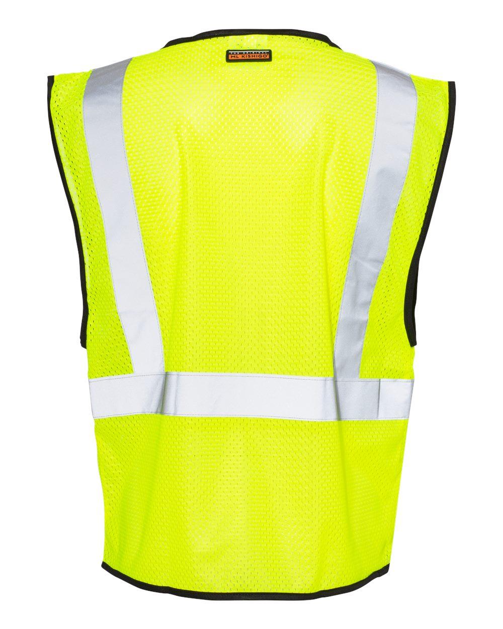 1547-1548 Kishigo Zippered Mesh Economy Class 2 Vest - Back Image