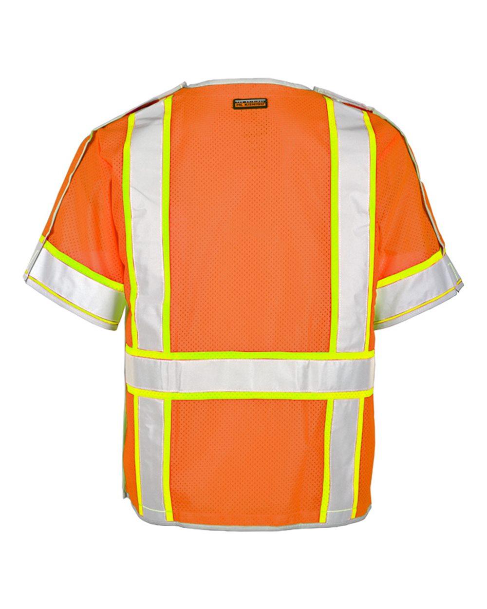 1552-1553b Kishigo Premium Brilliant Series Breakaway Class 3 Vest - Back Image