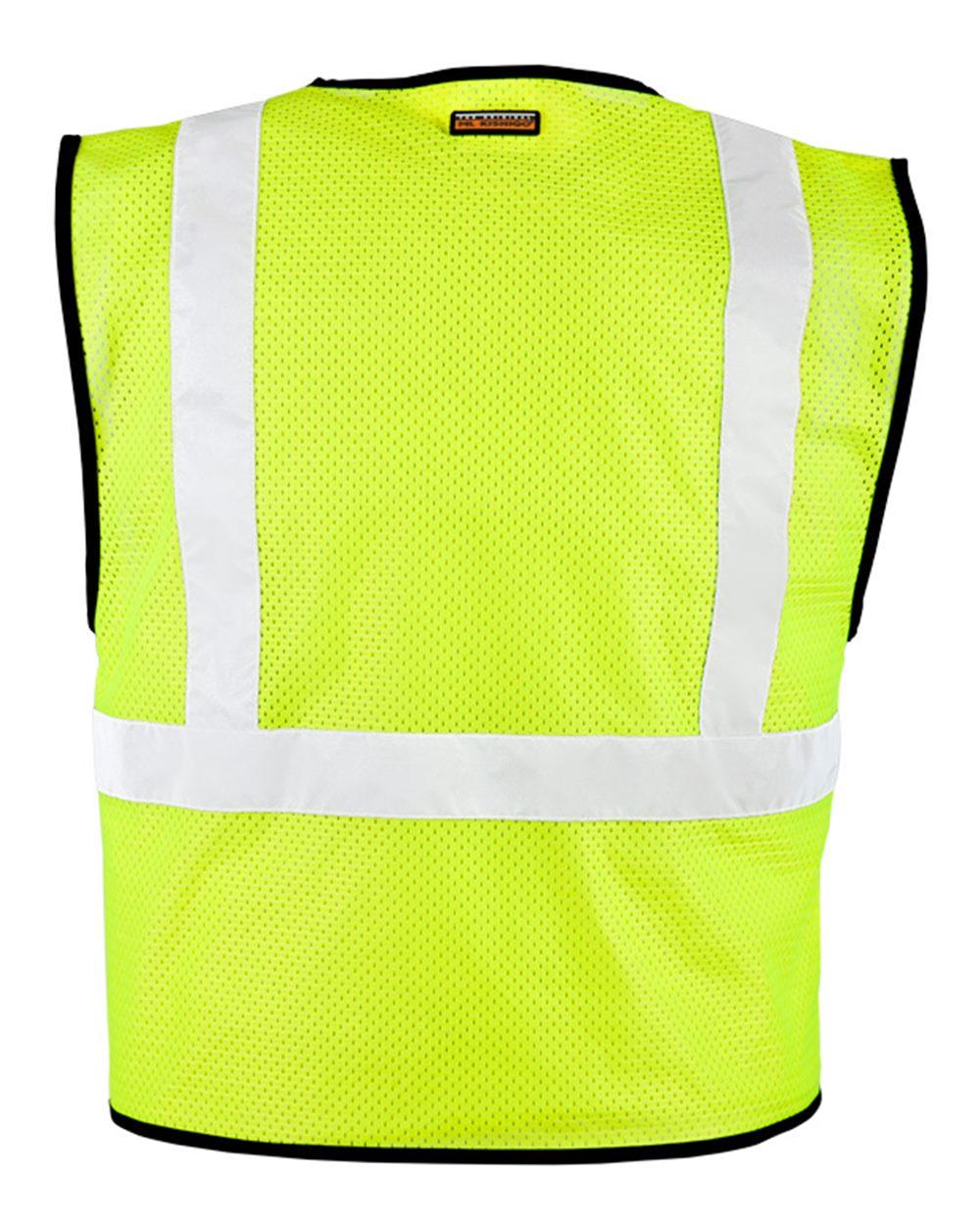 1571-1572 Kishigo Hook & Loop Mesh Vest - Back Image