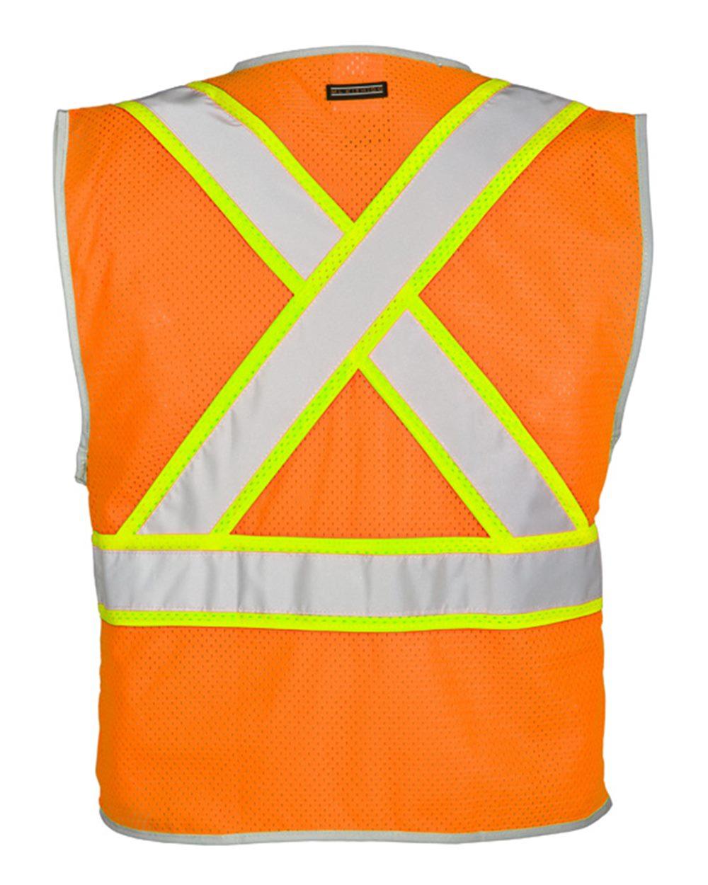 1576-1577 Kishigo Premium Brilliant Series X Back Dual Compliant Vest - Back Image