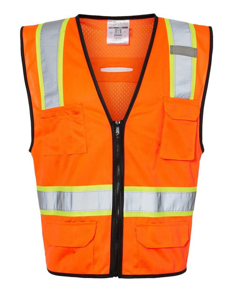 1580-1581 Kishigo 6 Pocket Contrast Class 2 Vest