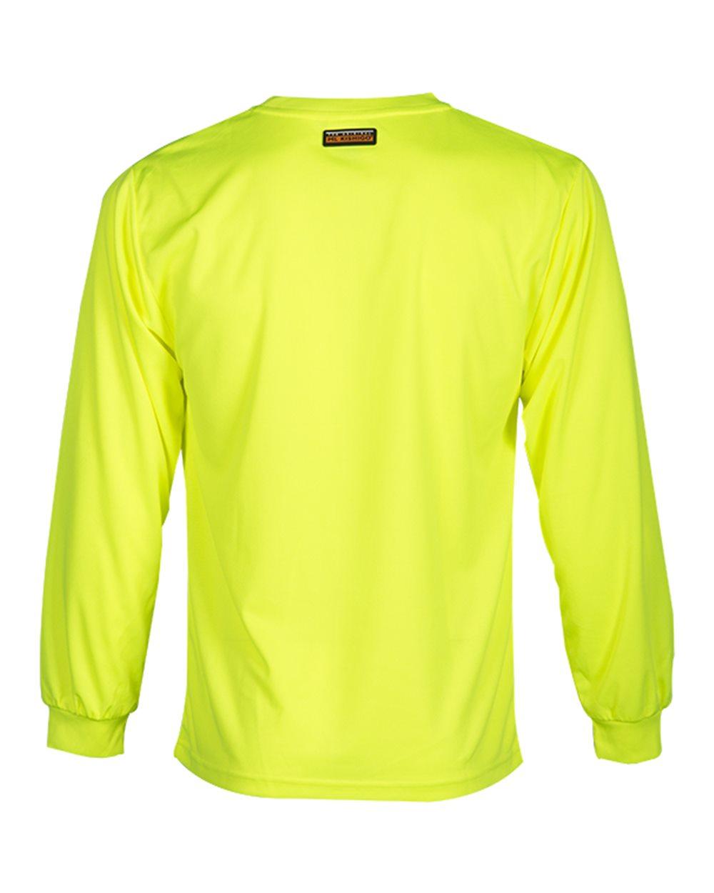 9122-9123 Kishigo Microfiber Polyester Long Sleeve T-Shirt - Back Image