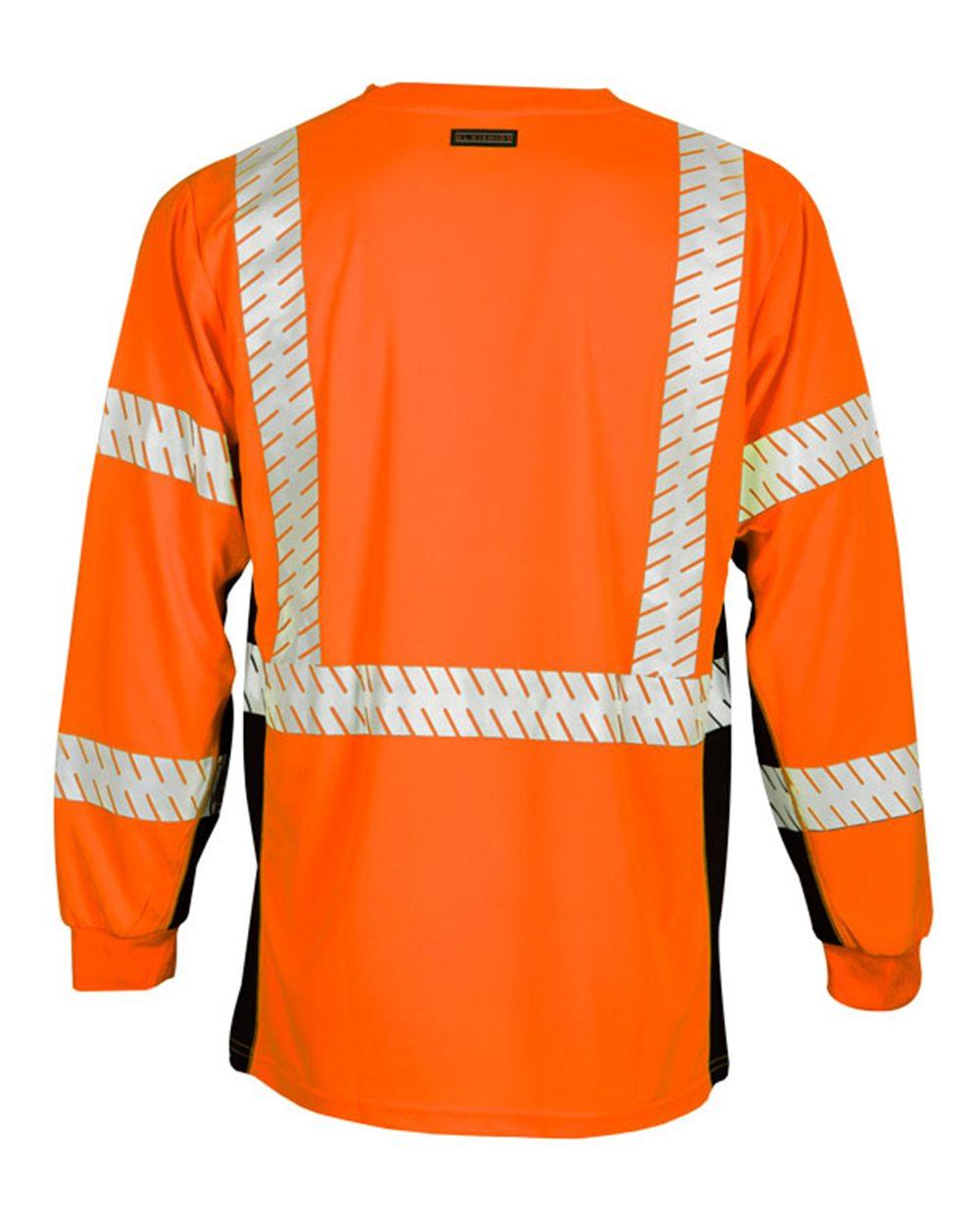 9134-9135 Kishigo Premium Black Series Long Sleeve T-Shirt 9134-9135 Kishigo Premium Black Series Long Sleeve T-Shirt - Back Image