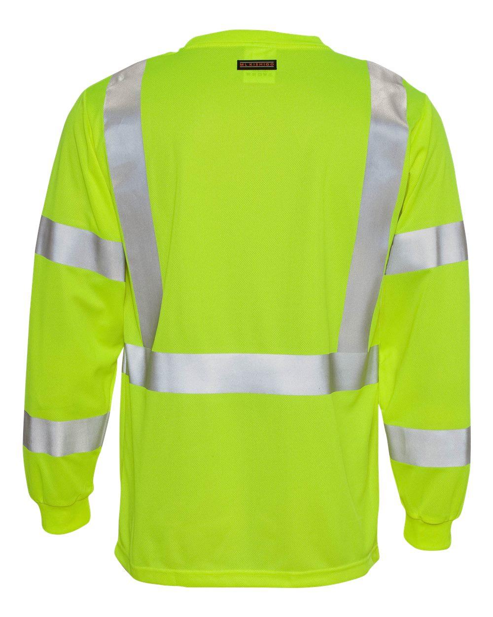 9145-9146 Kishigo Long Sleeve Class 3 T-Shirt - Back Image