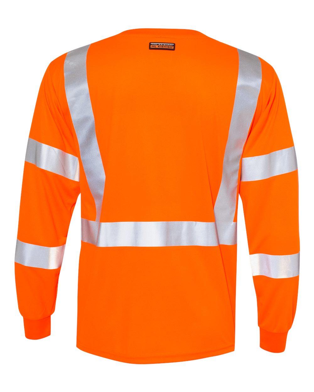 9145-9146 Kishigo Long Sleeve Class 3 T-Shirt 9145-9146 Kishigo Long Sleeve Class 3 T-Shirt - Back Image