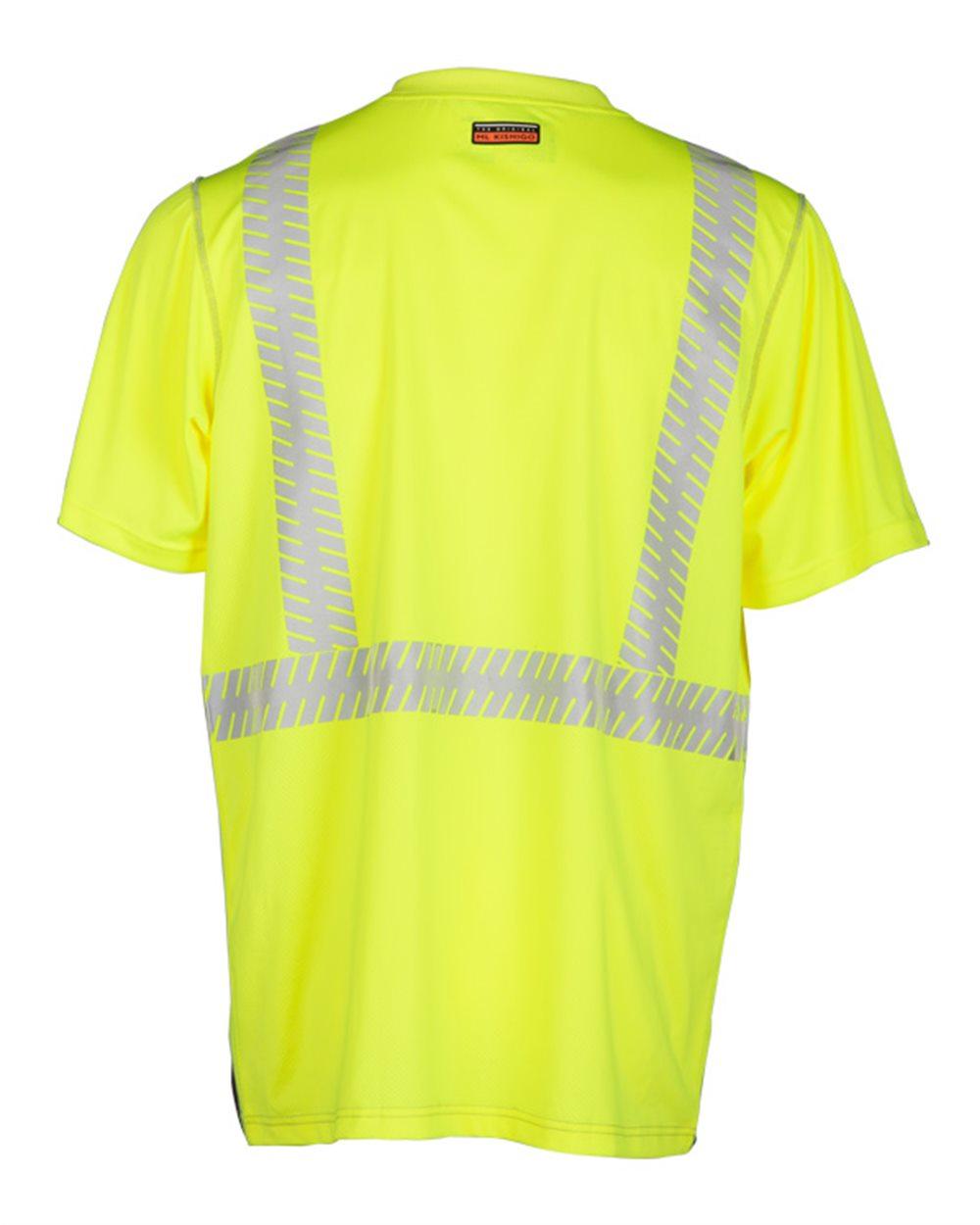 9160-9161 Kishigo Premium Brilliant Series High Performance Class 2 T-Shirt 9160-9161 Kishigo Premium Brilliant Series High Performance Class 2 T-Shirt - Back Image
