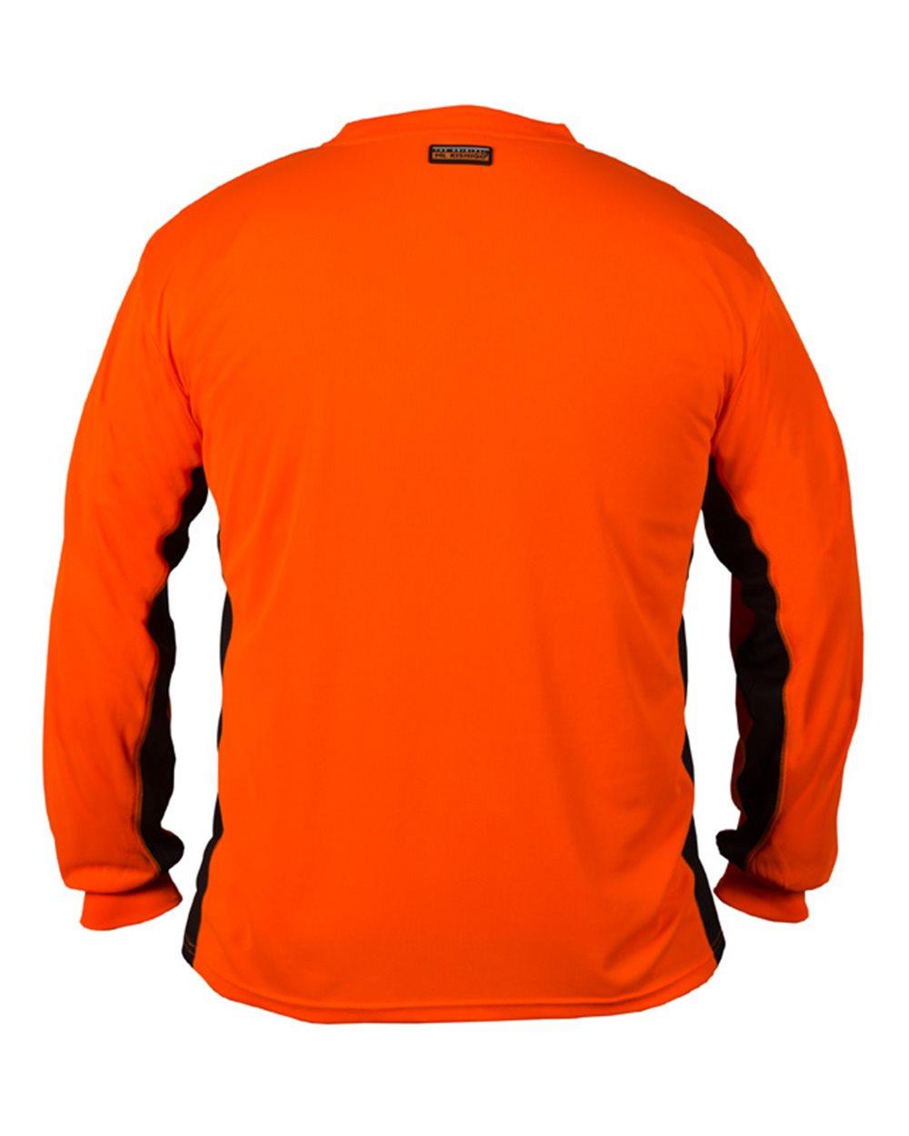 9202-9203 Kishigo Premium Black Series Long Sleeve Hi-Viz T-Shirt - Back Image