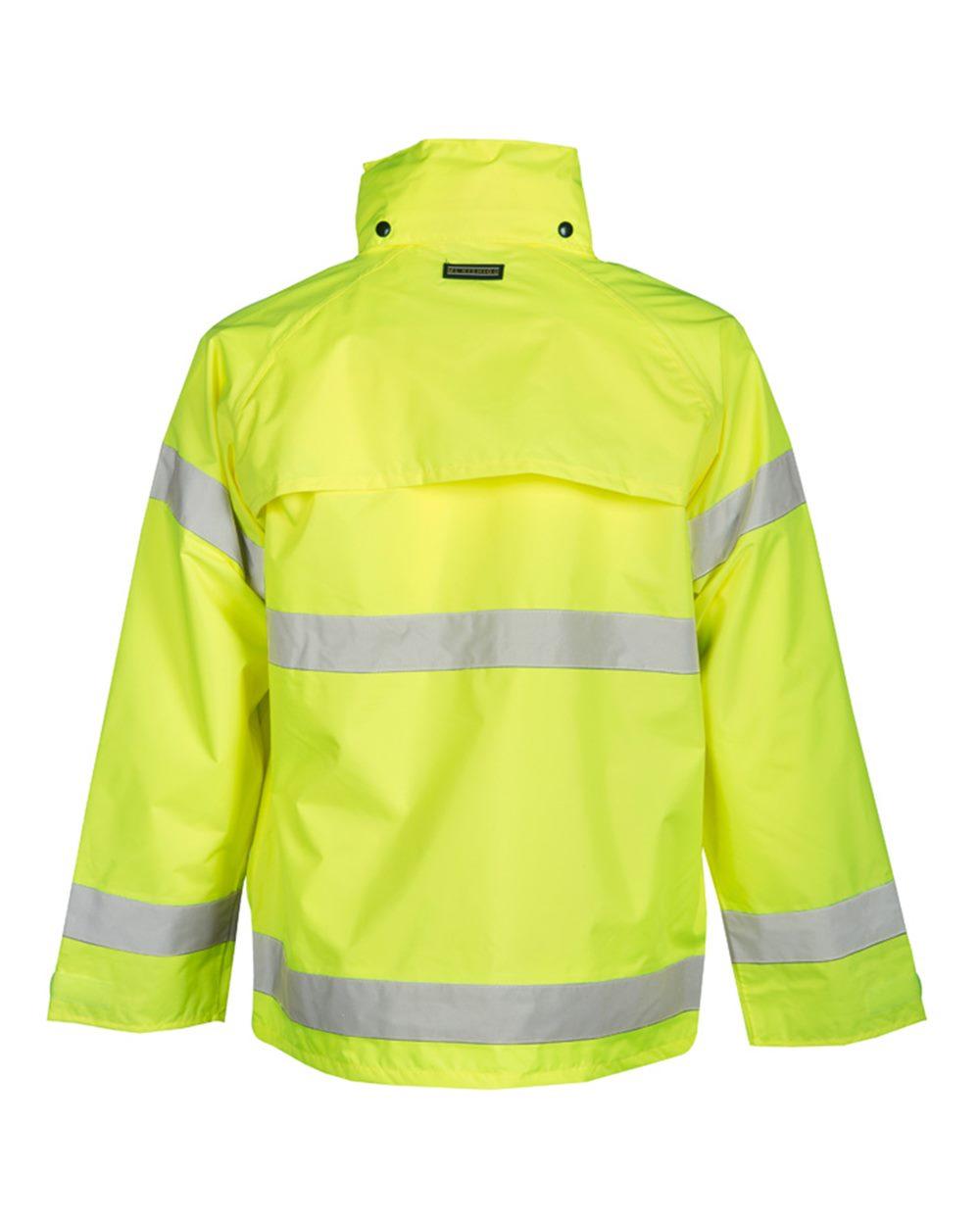 9665J Kishigo Storm Stopper Rainwear Jacket - Back Image