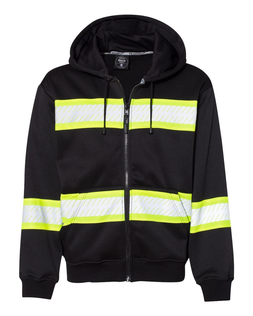 B310-313 Kishigo EV Series Enhanced Visibility Full-Zip Hooded Sweatshirt B310-313 Kishigo EV Series Enhanced Visibility Full-Zip Hooded Sweatshirt