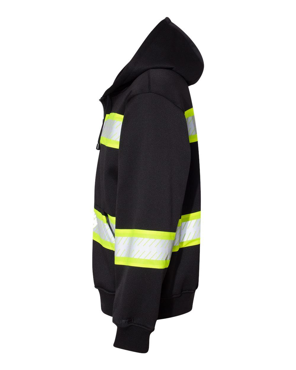 B310-313 Kishigo EV Series Enhanced Visibility Full-Zip Hooded Sweatshirt - Siide Image