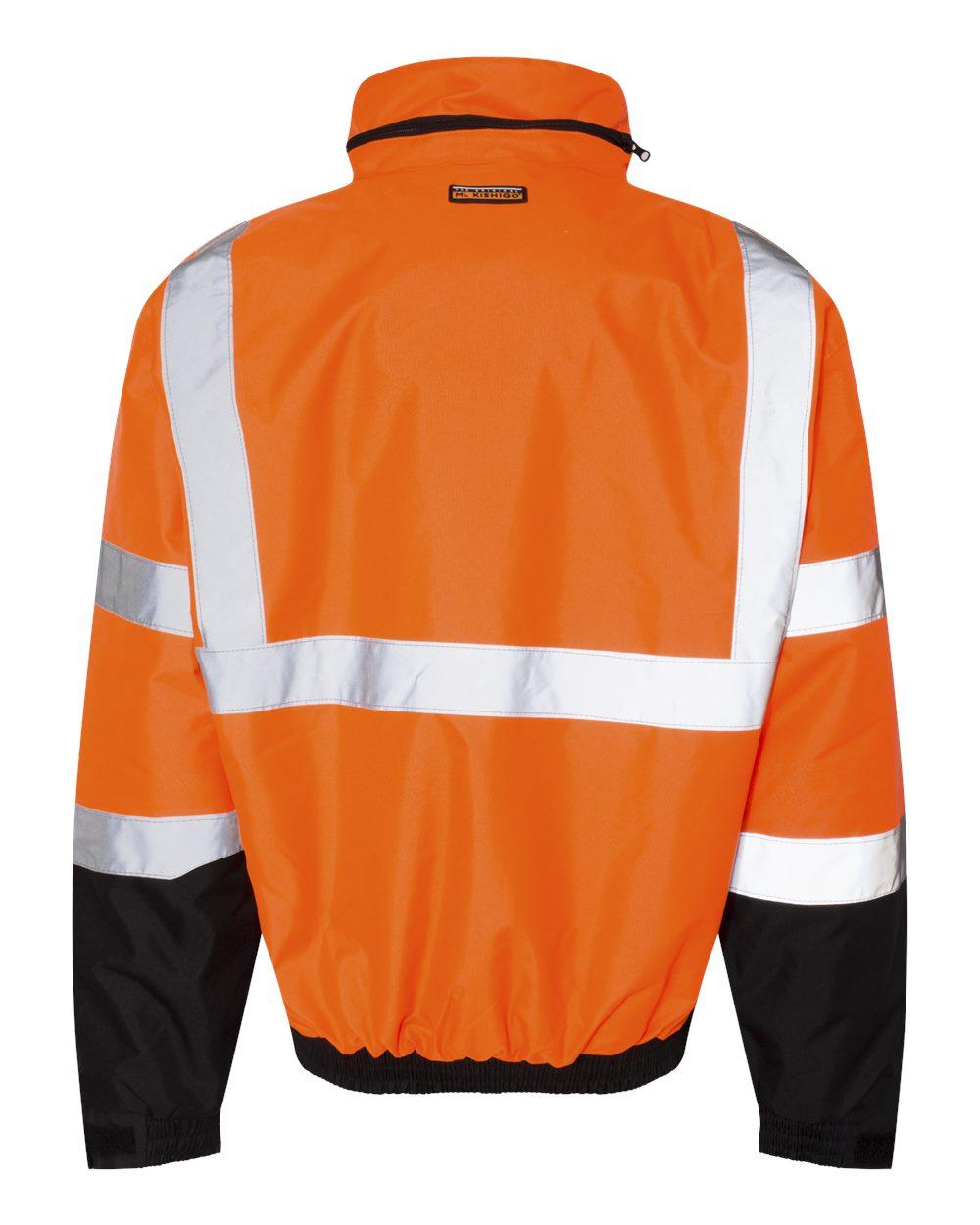 JS121-122 Kishigo Economy Bomber Jacket - Back Image