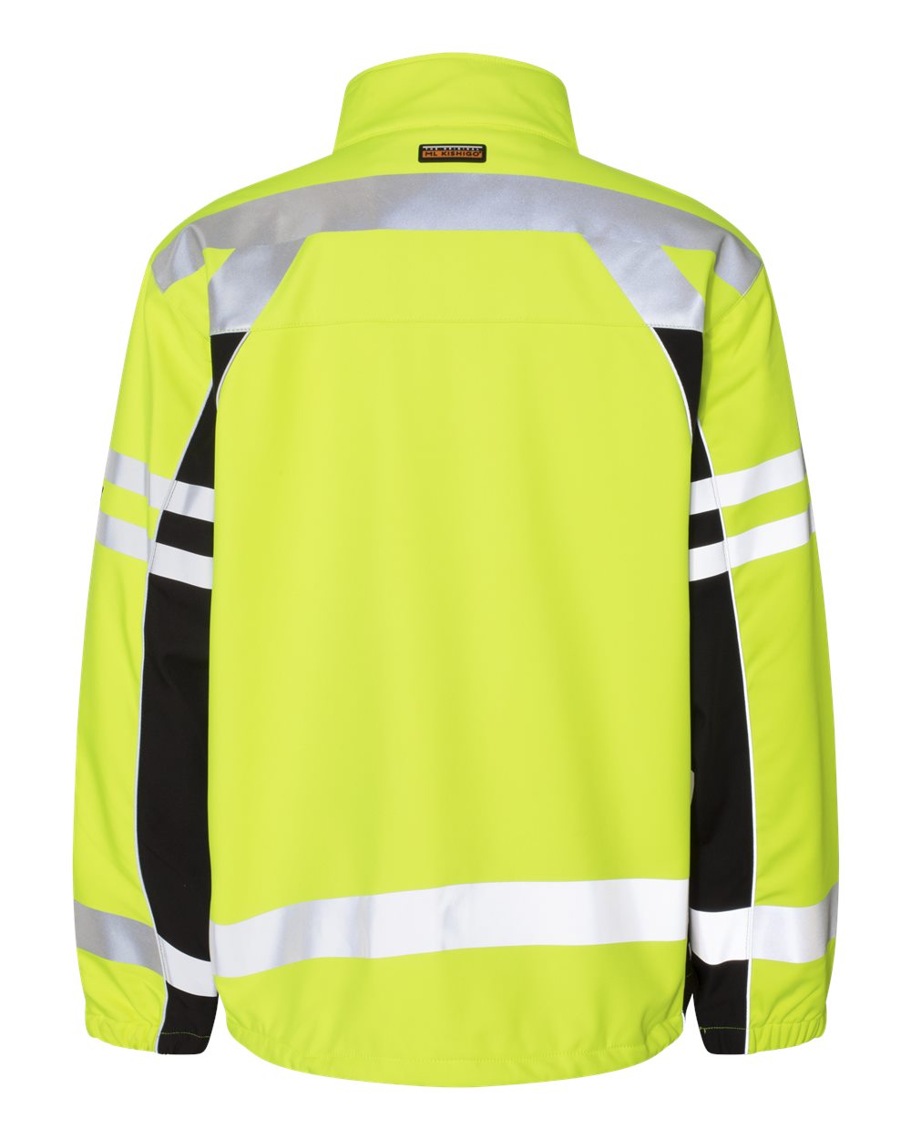 JS137-138 Kishigo Premium Black Series Class 3 Soft Shell Jacket - Back Image