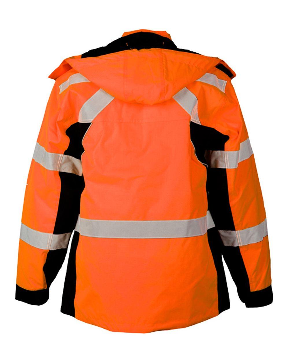 JS140-141 Kishigo Premium Black Series Parka - Back Image