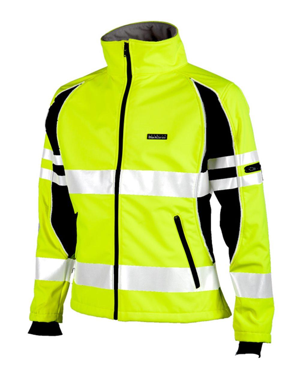 JS144 Kishigo Premium Black Series Womens Soft Shell Jacket - Siide Image