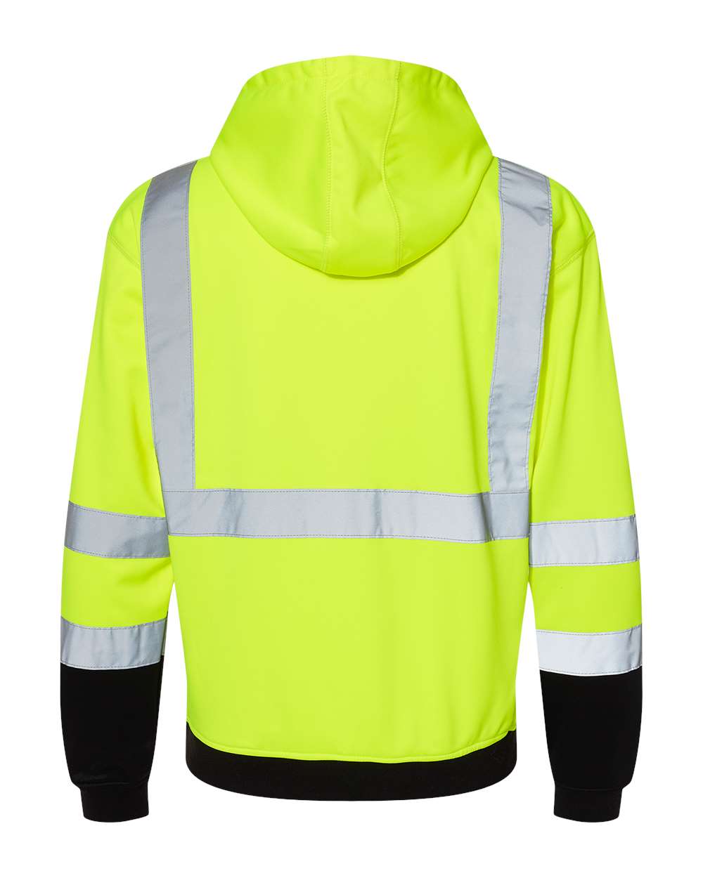 JS154 Kishigo Hi-Vis Hooded Sweatshirt - Back Image