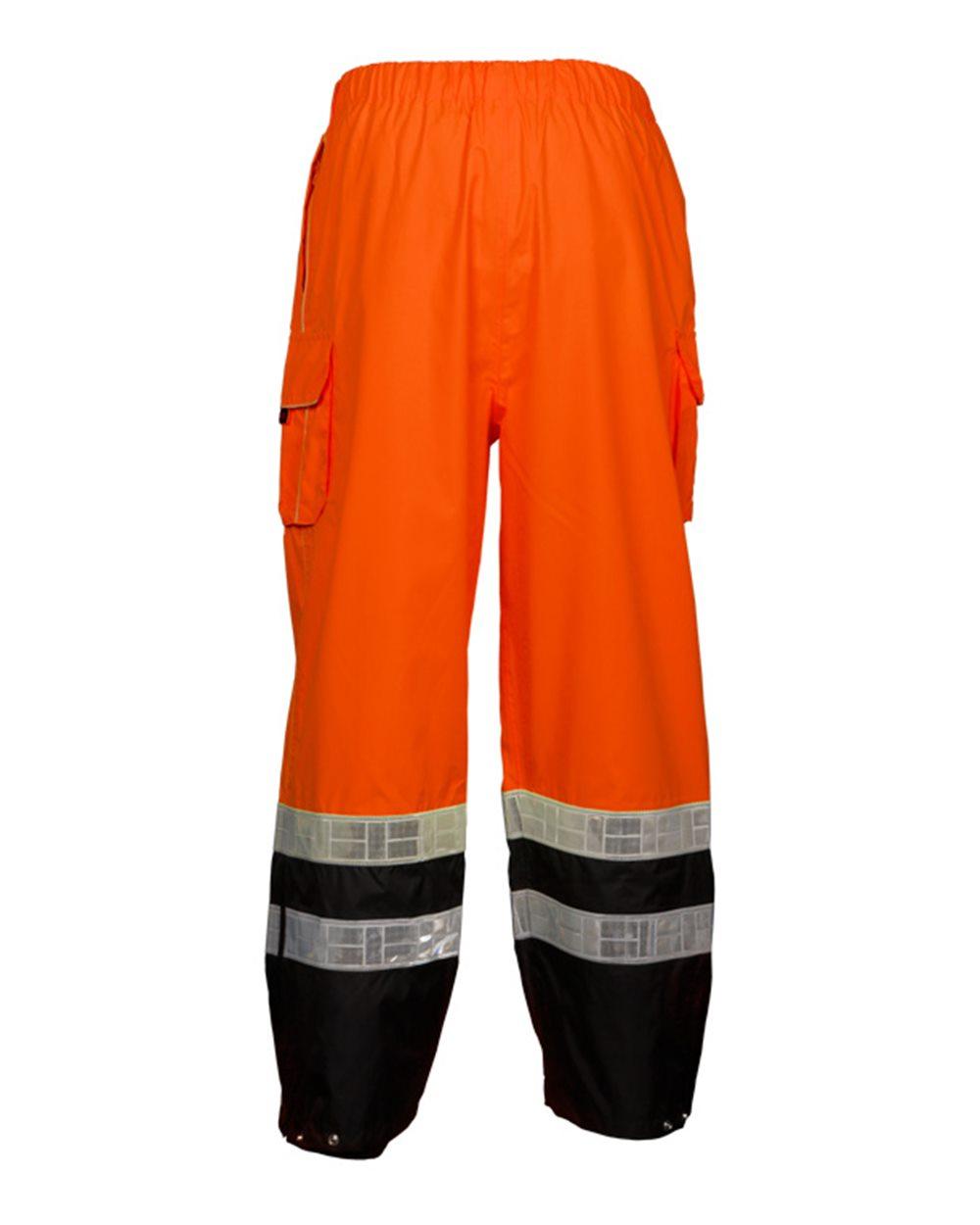 RWP106-107 Kishigo Premium Black Series Rainwear Pants - Back Image