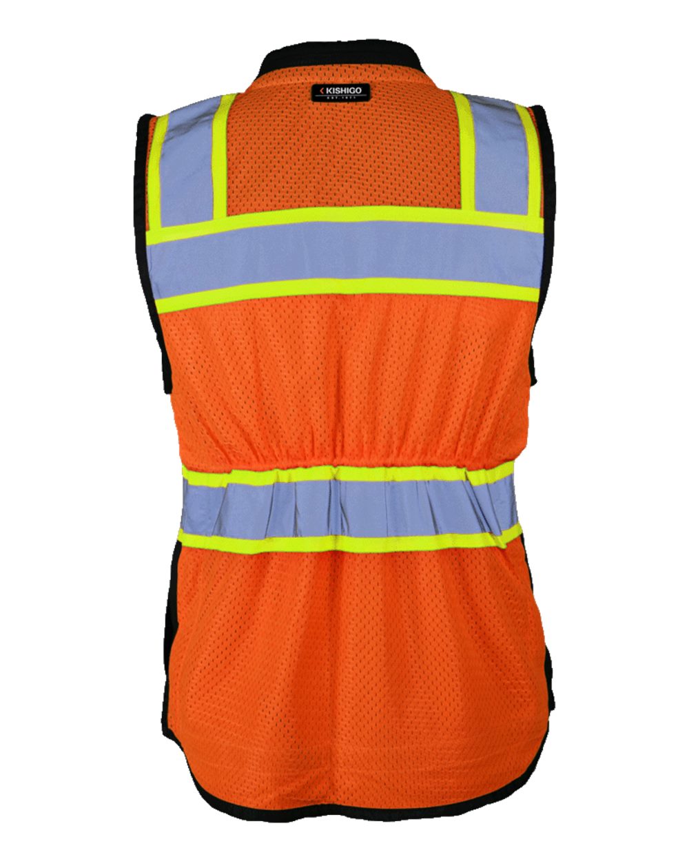 S5021-5022 Kishigo Premium Black Series Womens Heavy Duty Surveyors Vest - Back Image