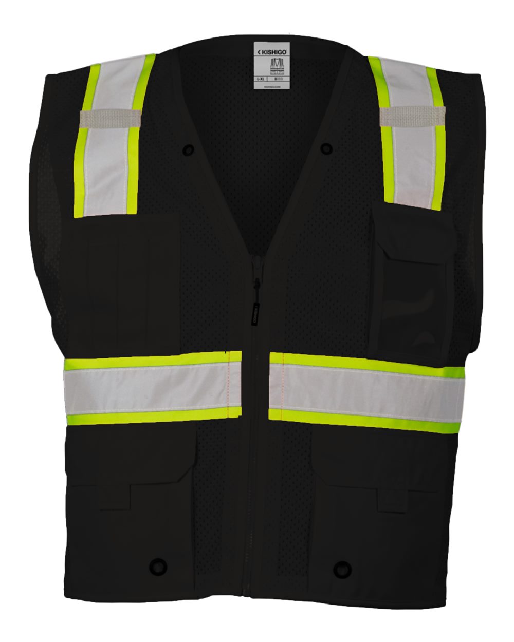 B100-111 Kishigo EV Series Enhanced Visibility Multi-Pocket Mesh Vest B100-111 Kishigo EV Series Enhanced Visibility Multi-Pocket Mesh Vest