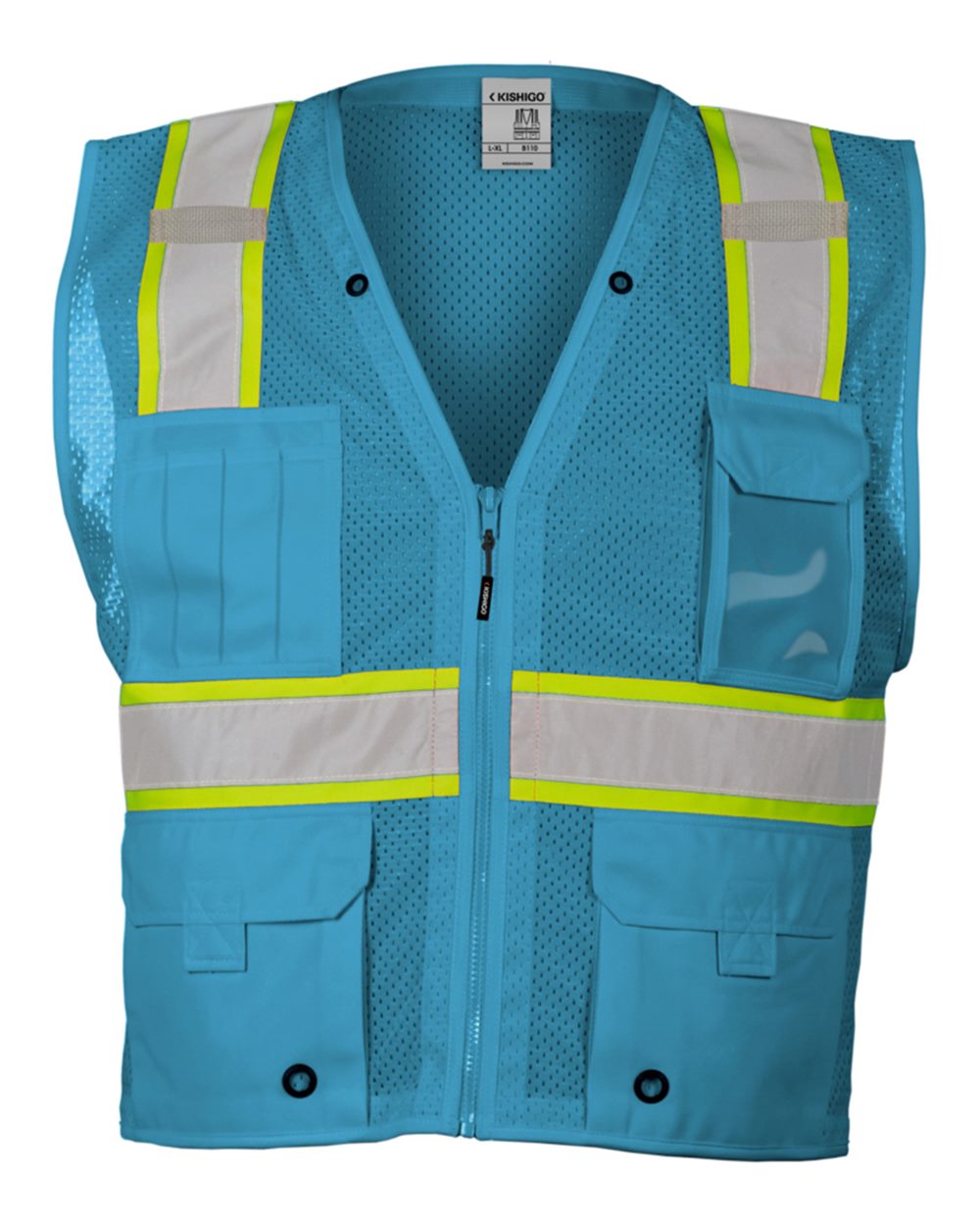 B100-111 Kishigo EV Series Enhanced Visibility Multi-Pocket Mesh Vest