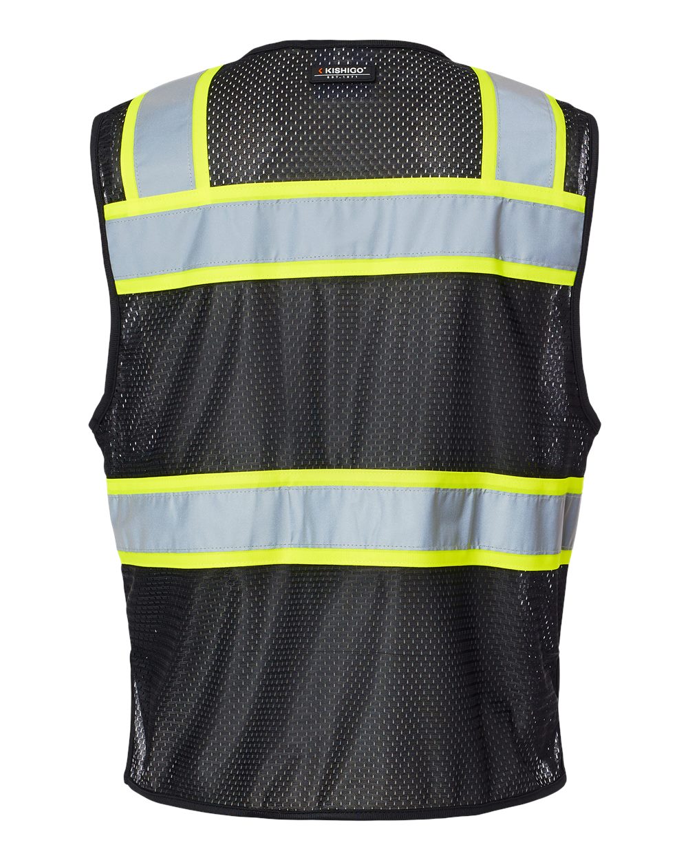 B150-156 Kishigo EV Series Enhanced Visibility 3 Pocket Mesh Vest - Back Image