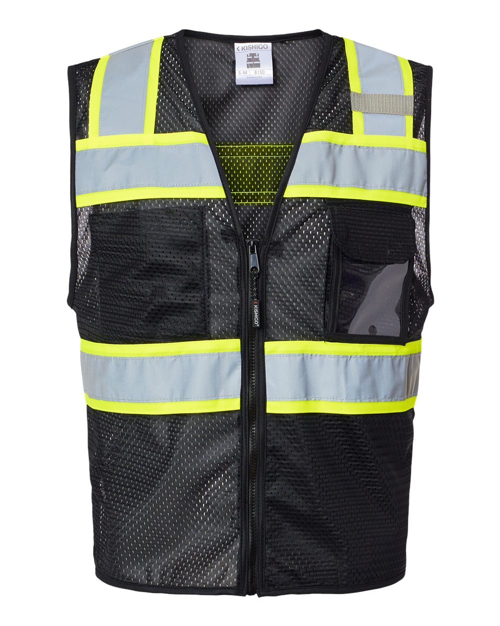 B150-156 Kishigo EV Series Enhanced Visibility 3 Pocket Mesh Vest