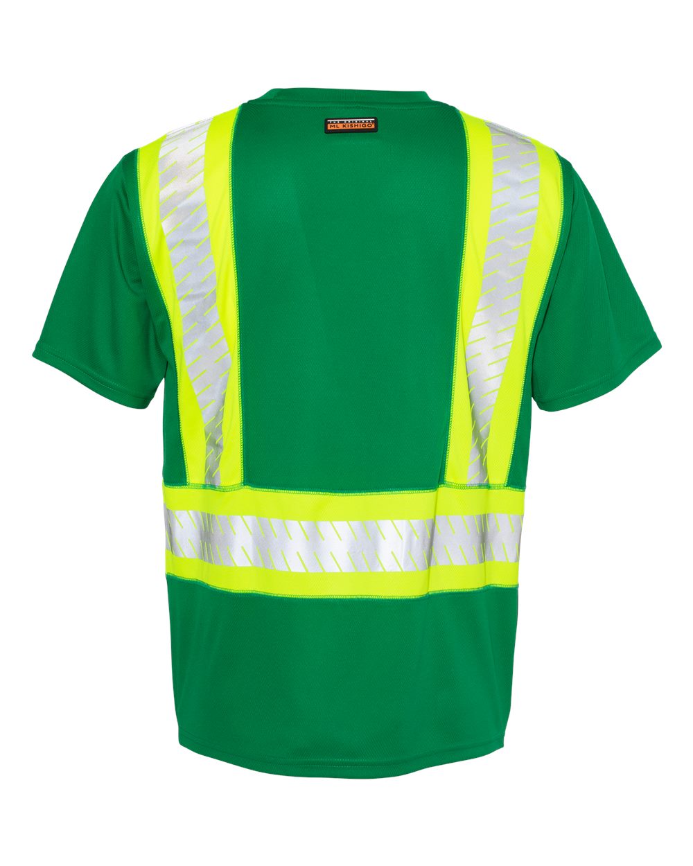 B200-204 Kishigo EV Series Enhanced Visibility Contrast Pocket T-Shirt - Back Image