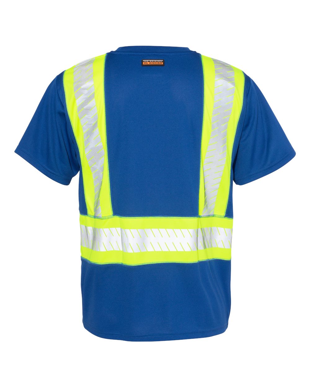 B200-204 Kishigo EV Series Enhanced Visibility Contrast Pocket T-Shirt - Back Image
