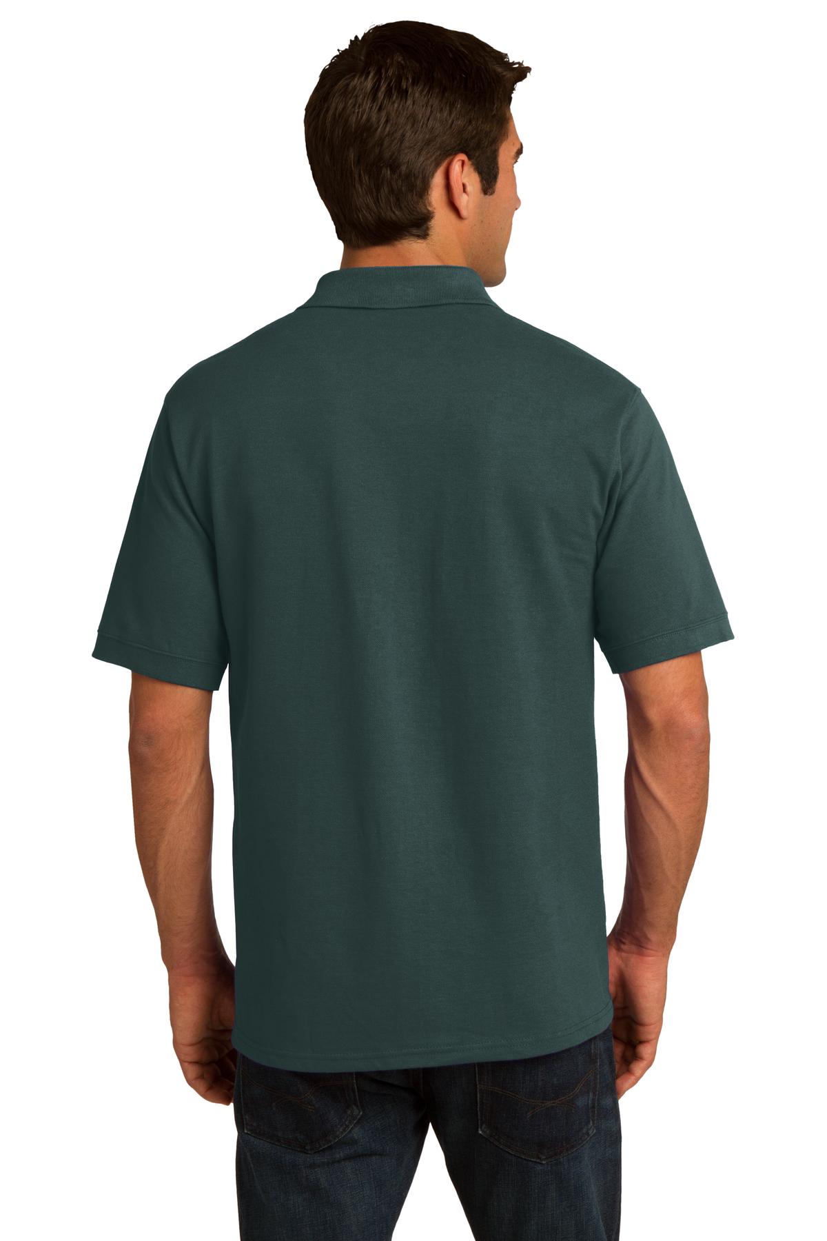 Port & Company Direct to Film (DTF) KP155 Core Blend Pique Polo. - Back Image