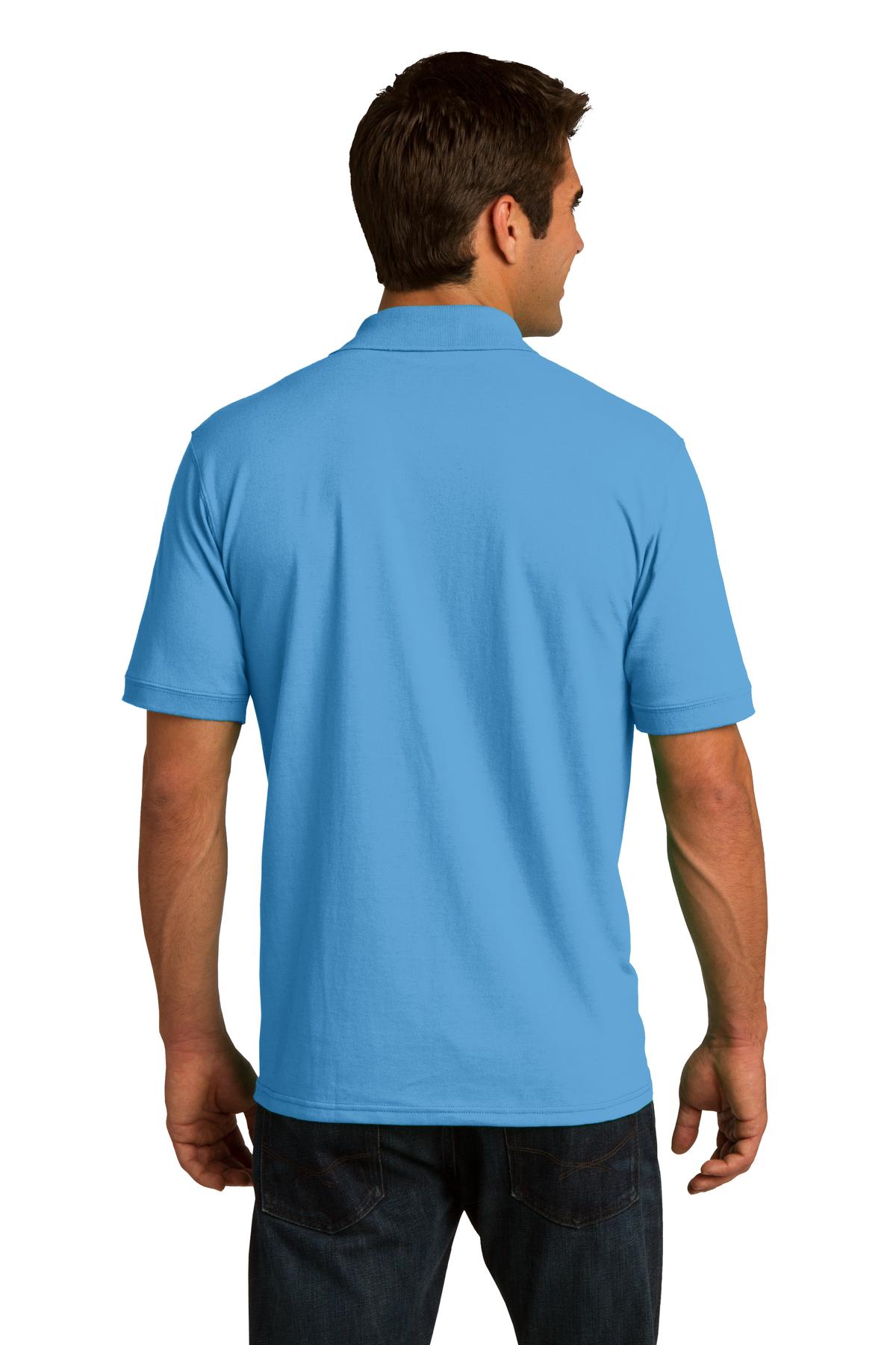 KP55 Port & Company Core Blend Jersey Knit Polo. KP55 Port & Company Core Blend Jersey Knit Polo. - Back Image