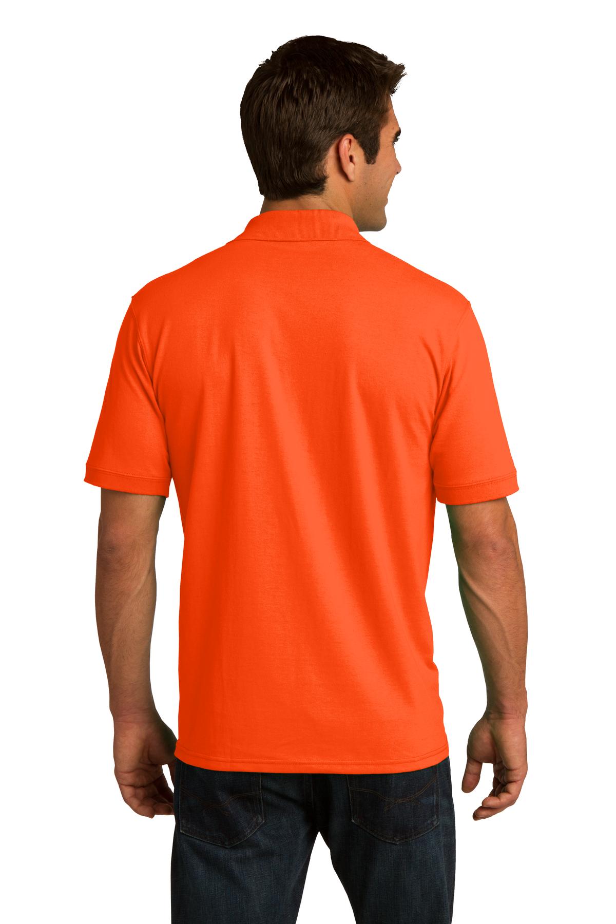 KP55 Port & Company Core Blend Jersey Knit Polo. KP55 Port & Company Core Blend Jersey Knit Polo. - Back Image