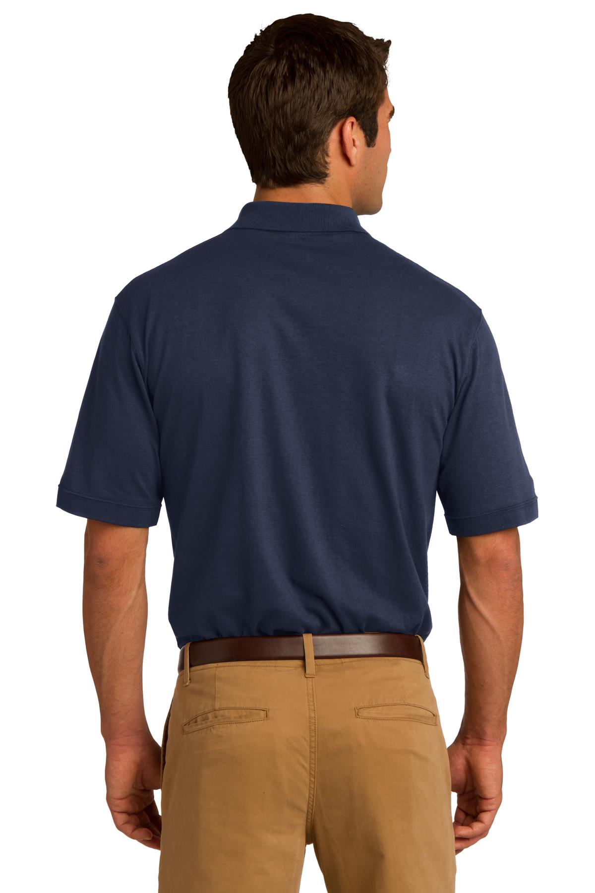KP55P Port & Company Core Blend Jersey Knit Pocket Polo. - Back Image