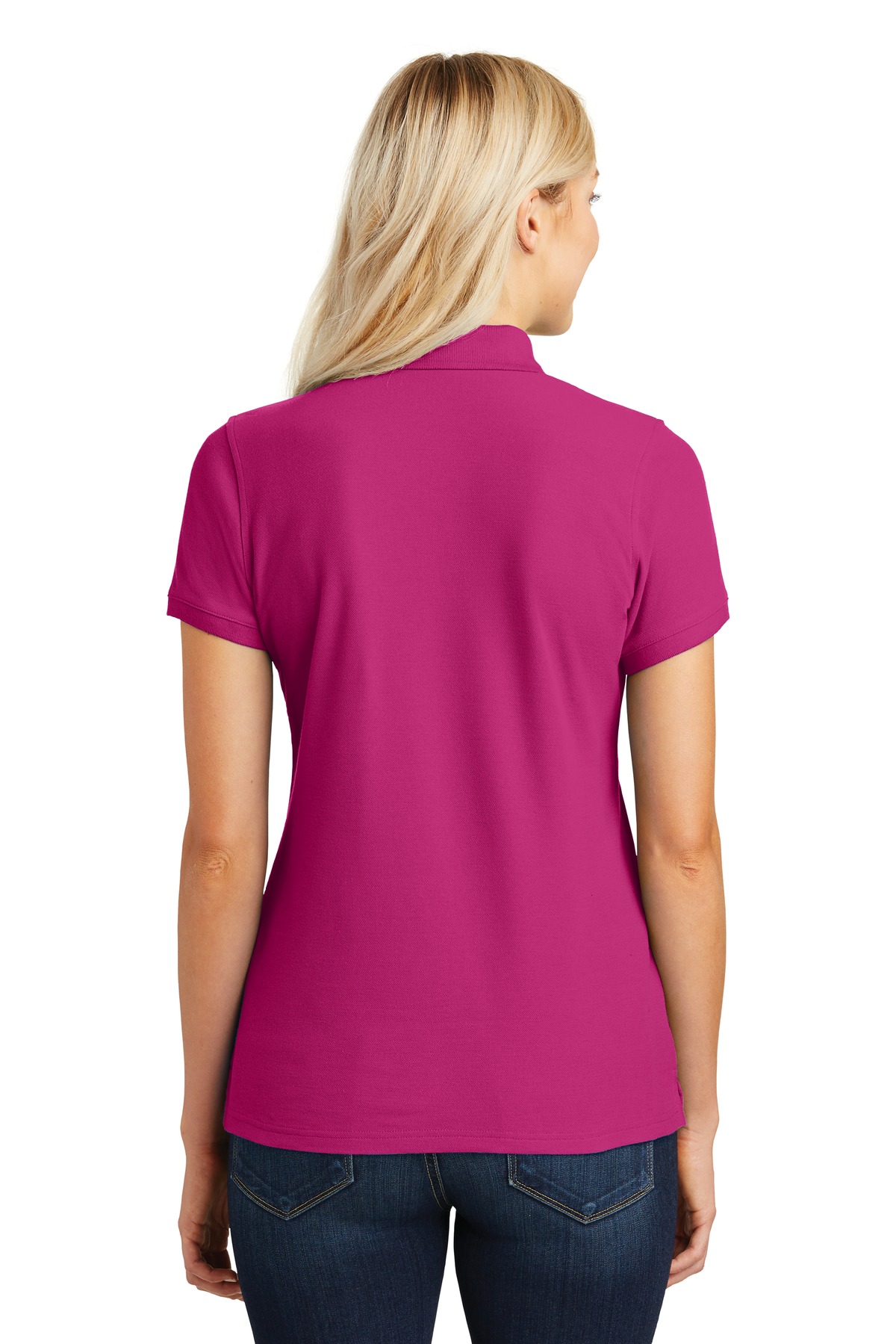 L100 Port Authority Ladies Core Classic Pique Polo. - Back Image