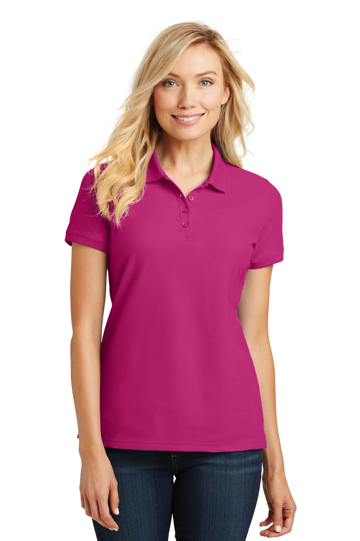 L100 Port Authority Ladies Core Classic Pique Polo.