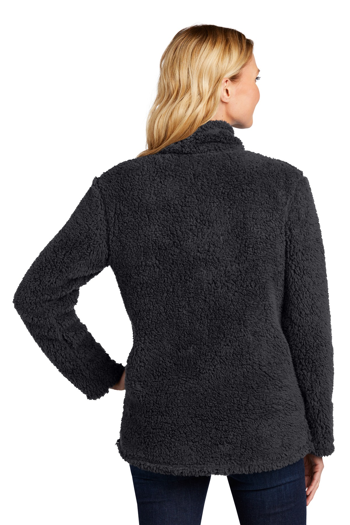 L130 Port Authority Ladies Cozy 1/4-Zip Fleece L130 Port Authority Ladies Cozy 1/4-Zip Fleece - Back Image