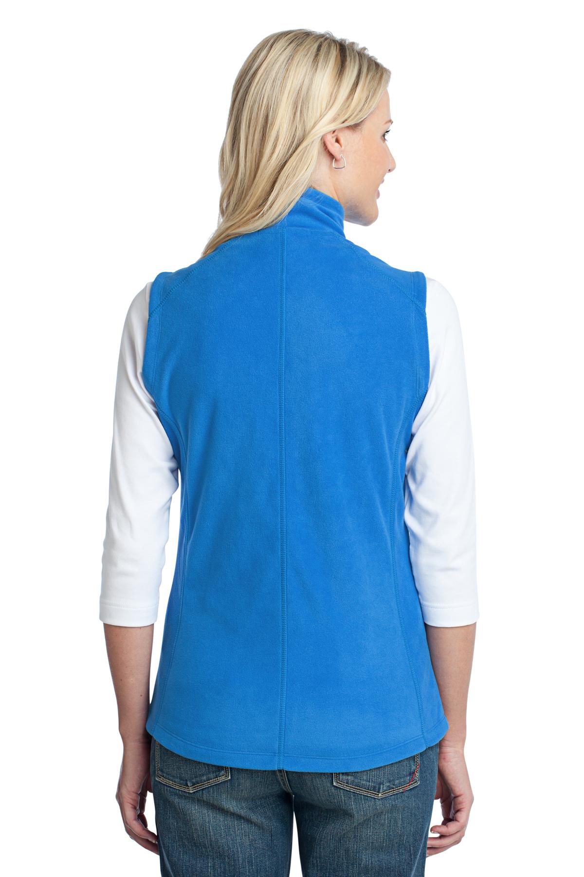L226 Port Authority Ladies Microfleece Vest - Back Image