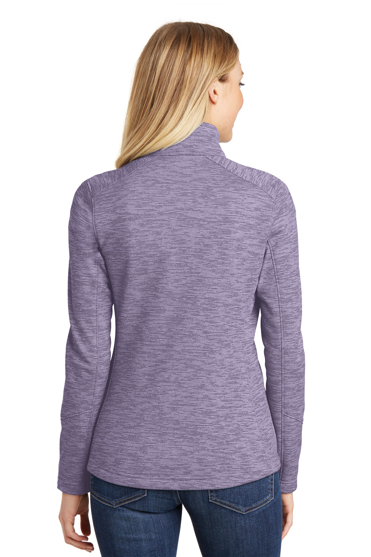 L231 Port Authority Ladies Digi Stripe Fleece Jacket. - Back Image