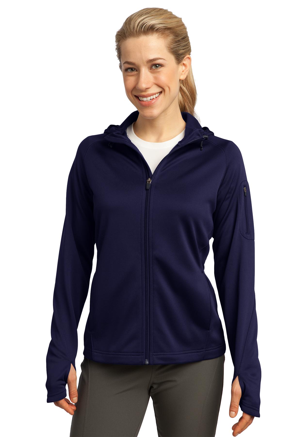 L248 Sport-Tek Ladies Tech Fleece Full-Zip Hooded Jacket