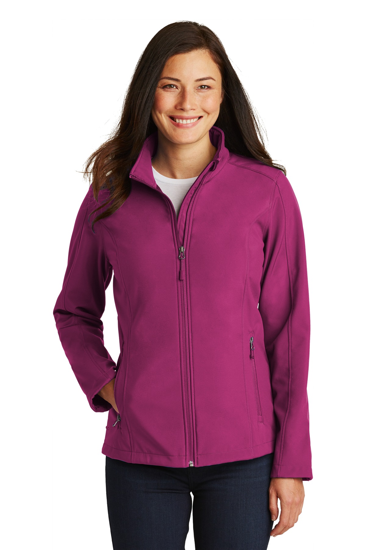 L317 Port Authority Ladies Core Soft Shell Jacket. Zoom Image