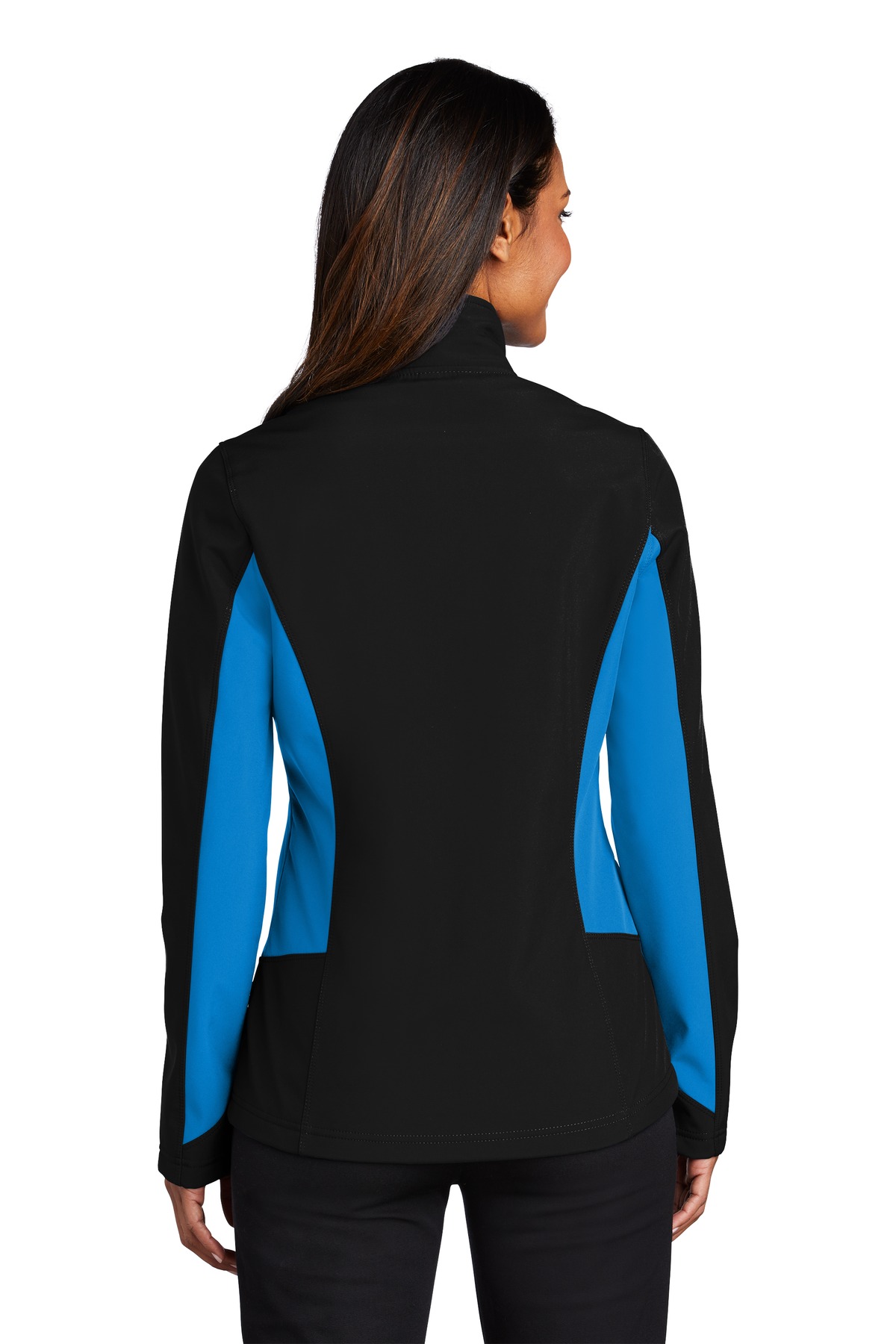 L318 Port Authority Ladies Core Colorblock Soft Shell Jacket - Back Image