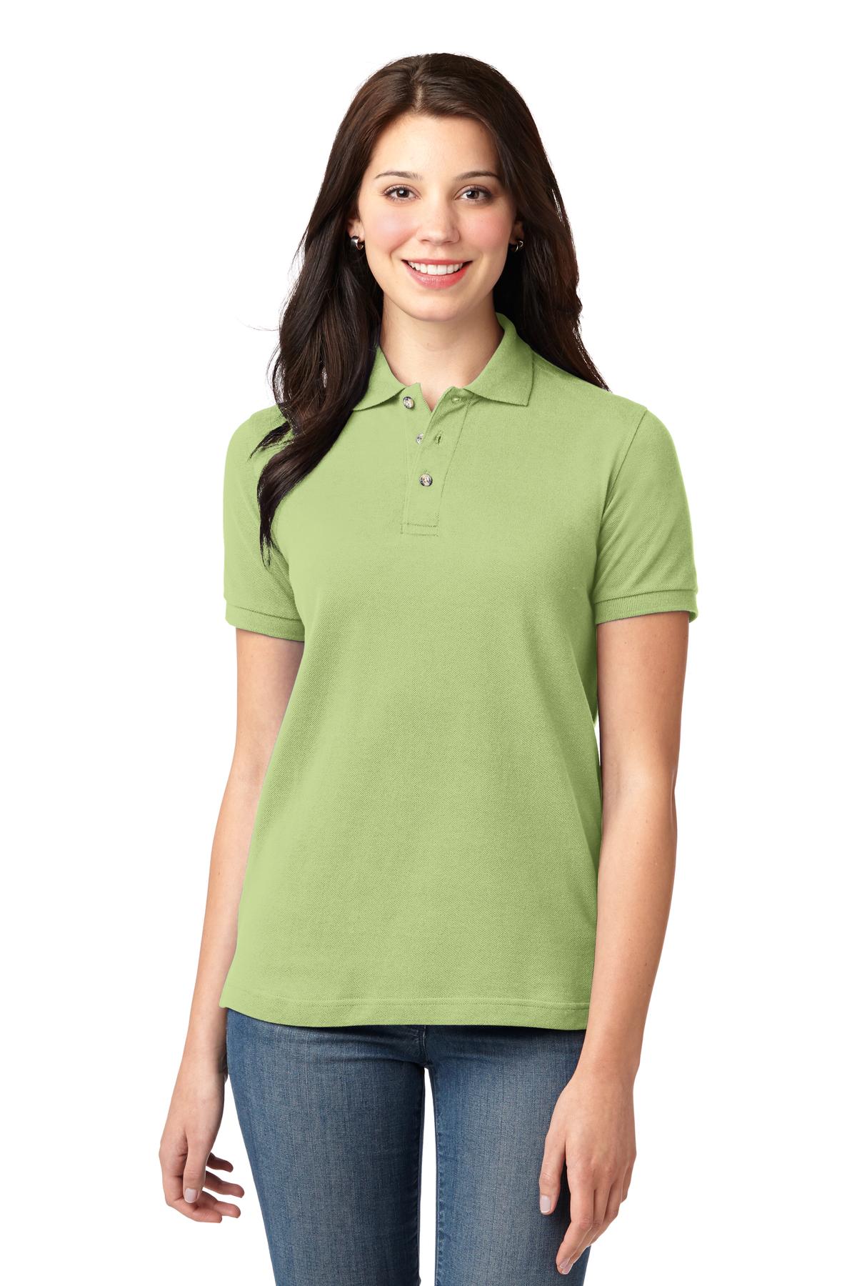 L420 Port Authority Ladies Heavyweight Cotton Pique Polo L420 Port Authority Ladies Heavyweight Cotton Pique Polo