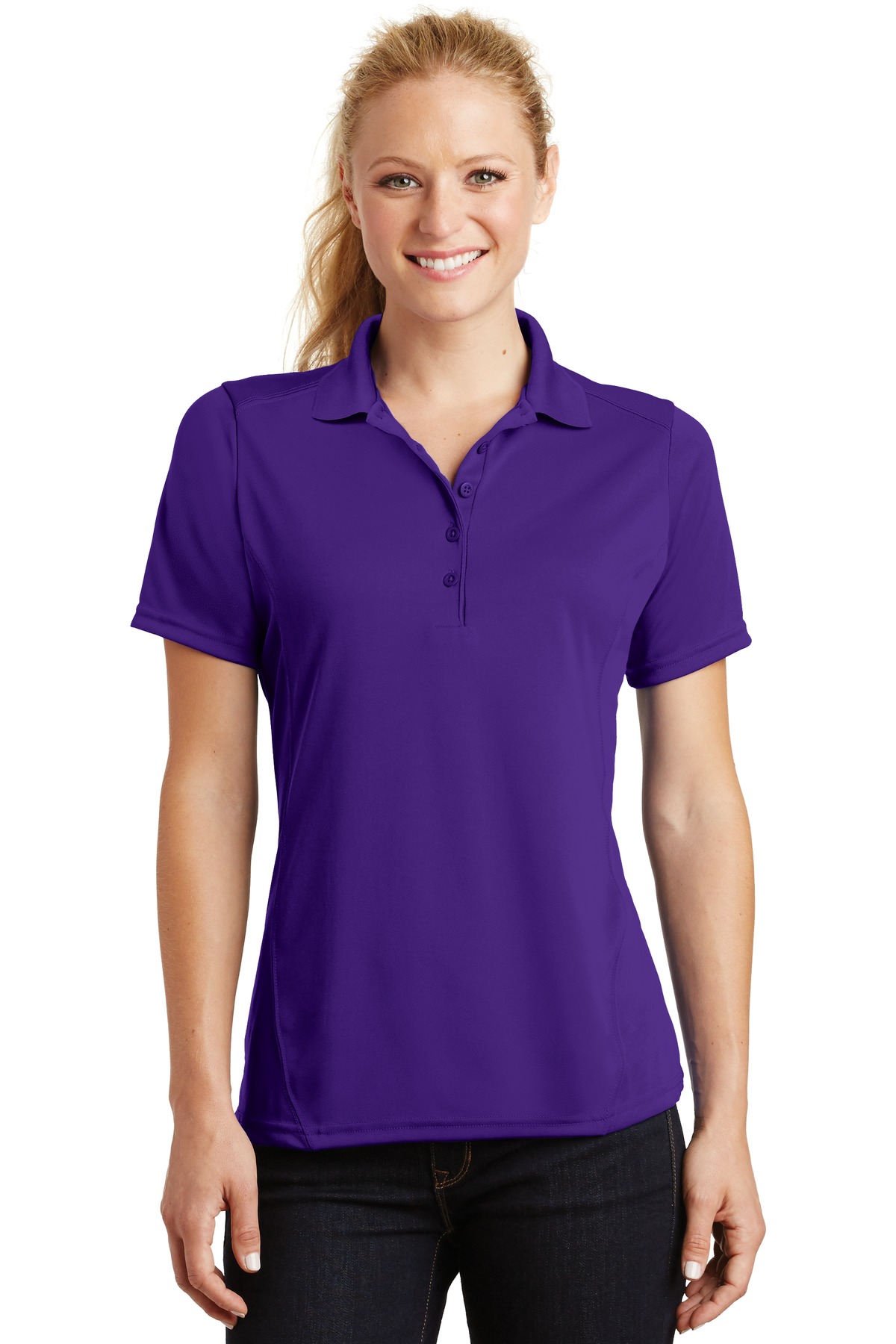 L475 Sport-Tek Ladies Dry Zone Raglan Accent Polo. Zoom Image