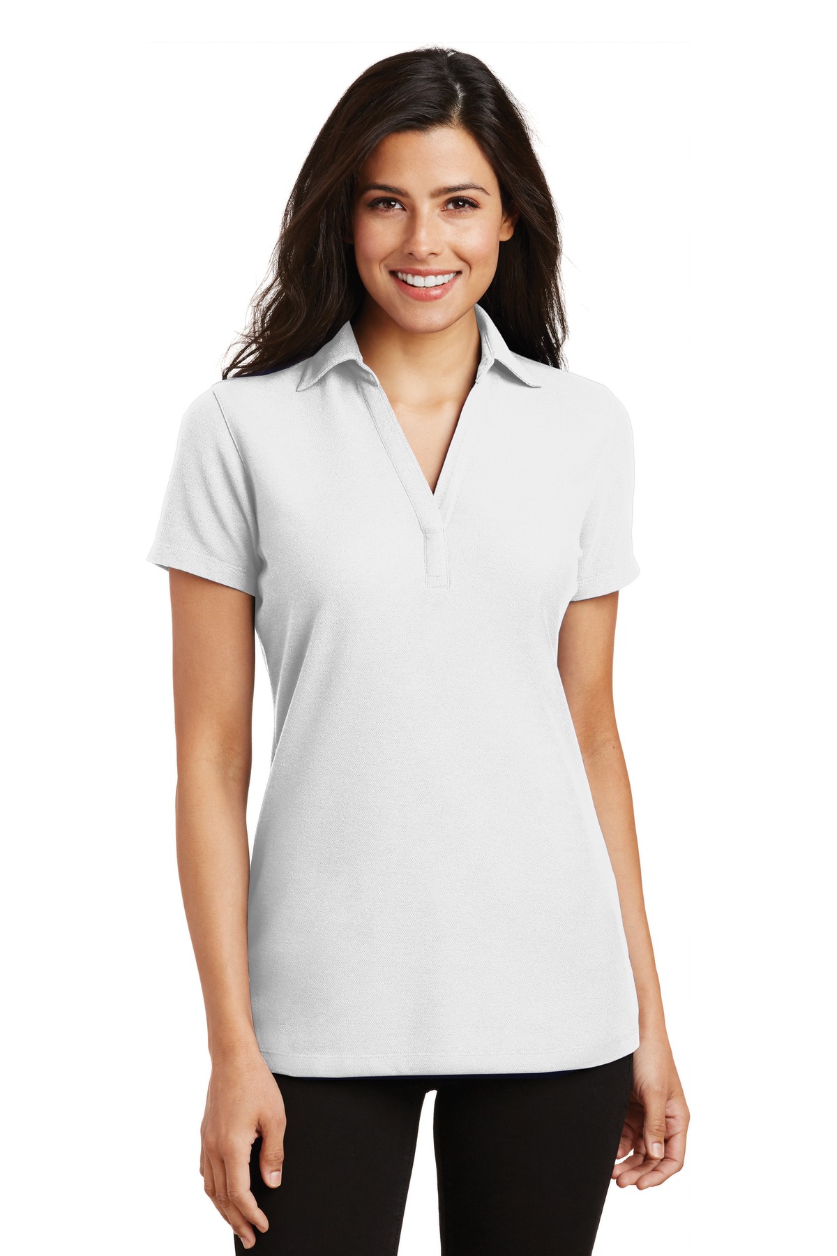 L5001 Port Authority Ladies Silk Touch Y-Neck Polo. L5001 Port Authority Ladies Silk Touch Y-Neck Polo.