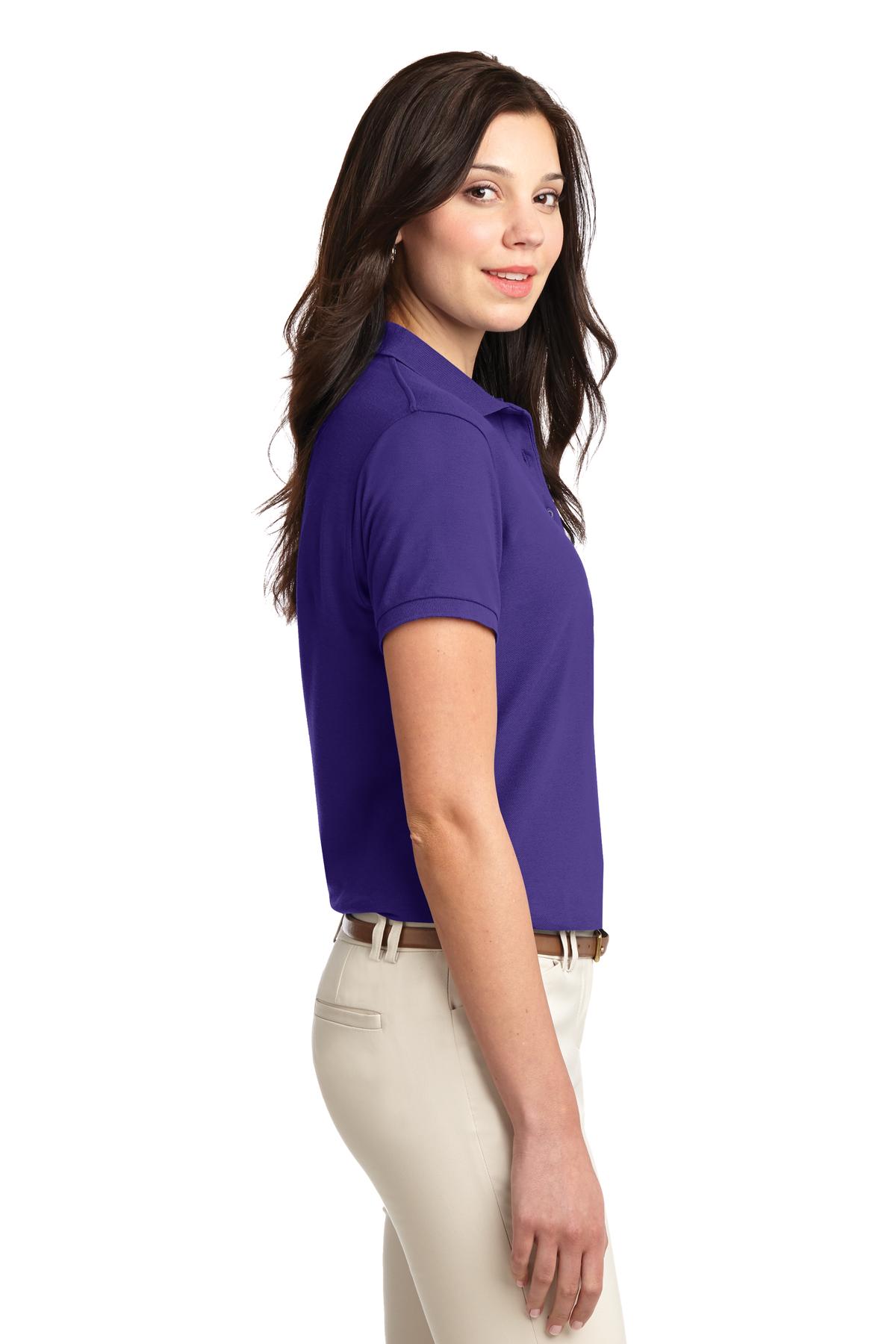 L500 Port Authority Ladies Silk Touch Polo. - Siide Image