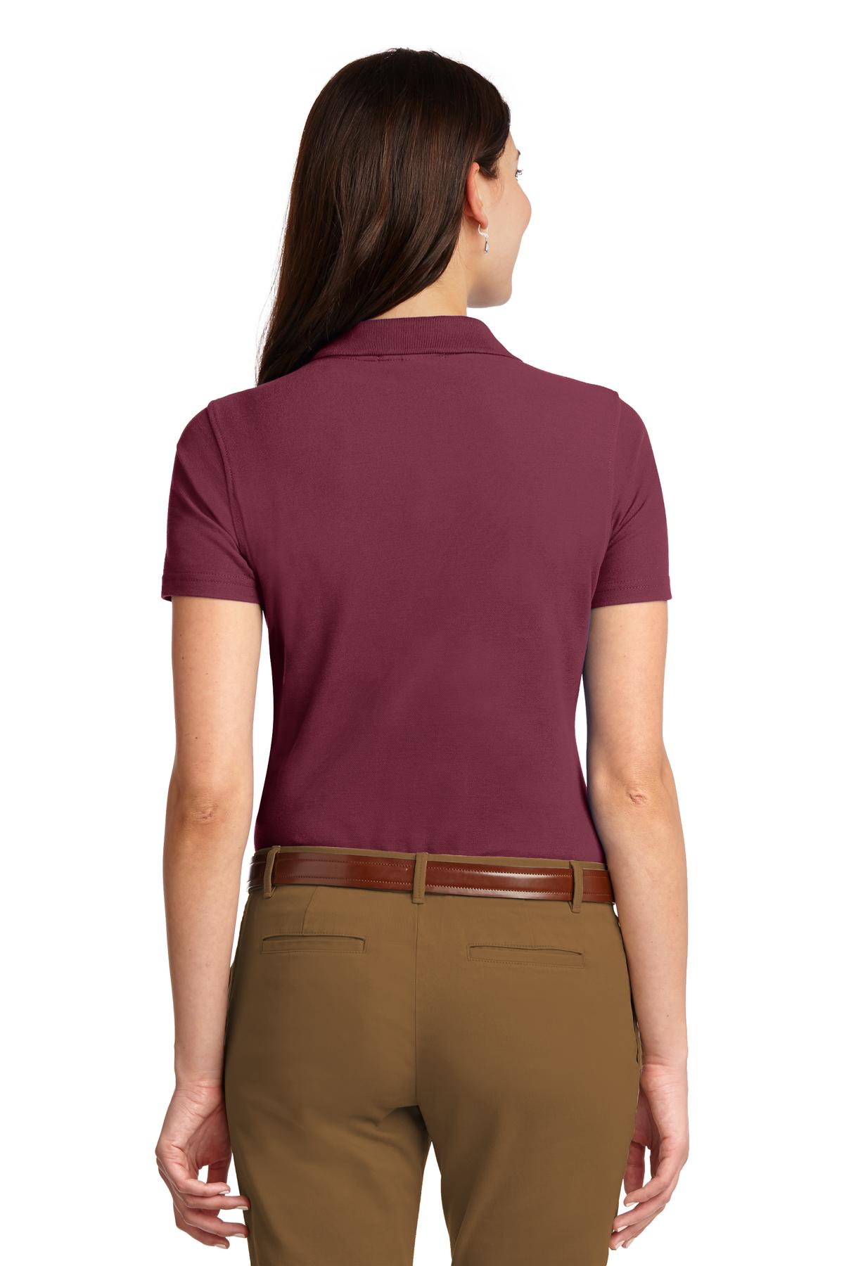 L510 Port Authority Ladies Stain-Resistant Polo - Back Image