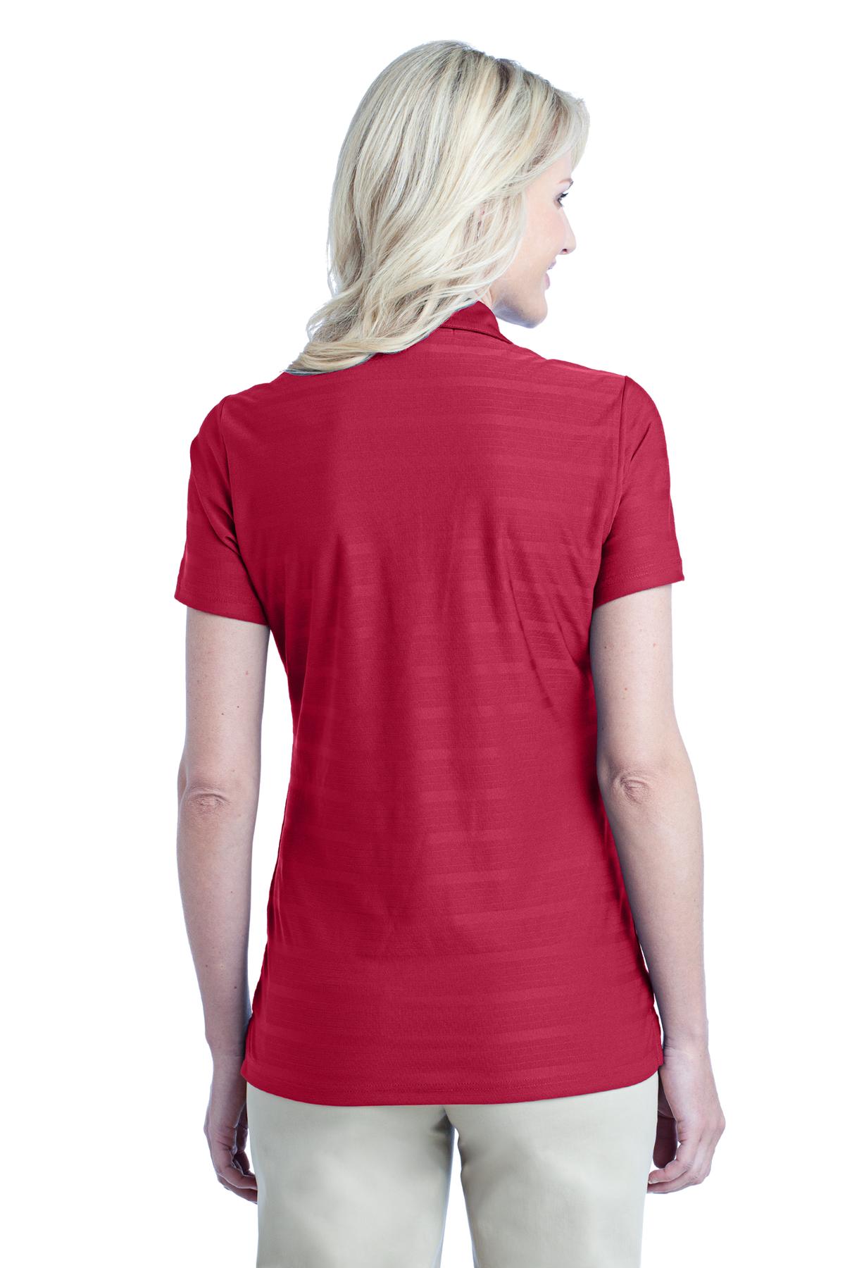 L514 Port Authority Ladies Horizontal Texture Polo. - Back Image