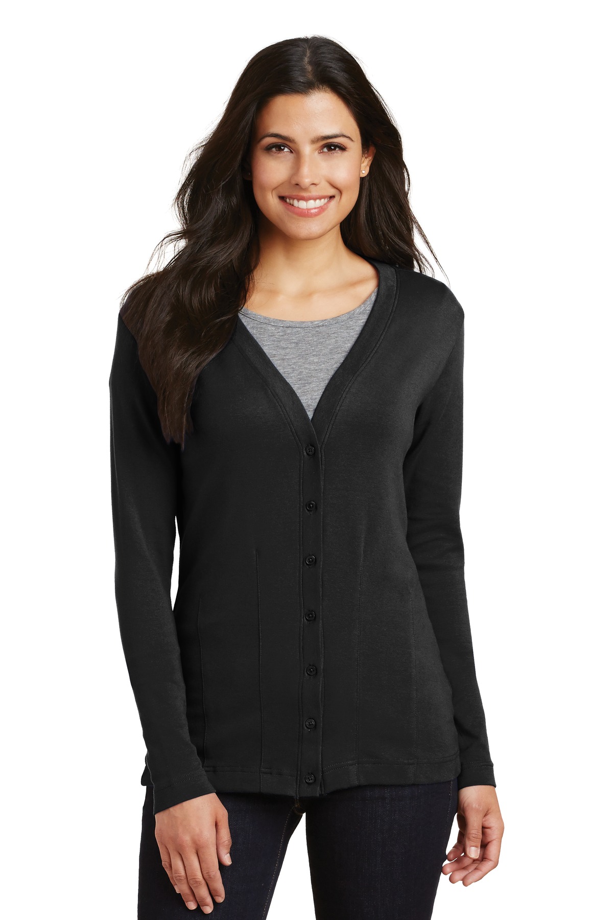 L515 Port Authority Ladies Modern Stretch Cotton Cardigan